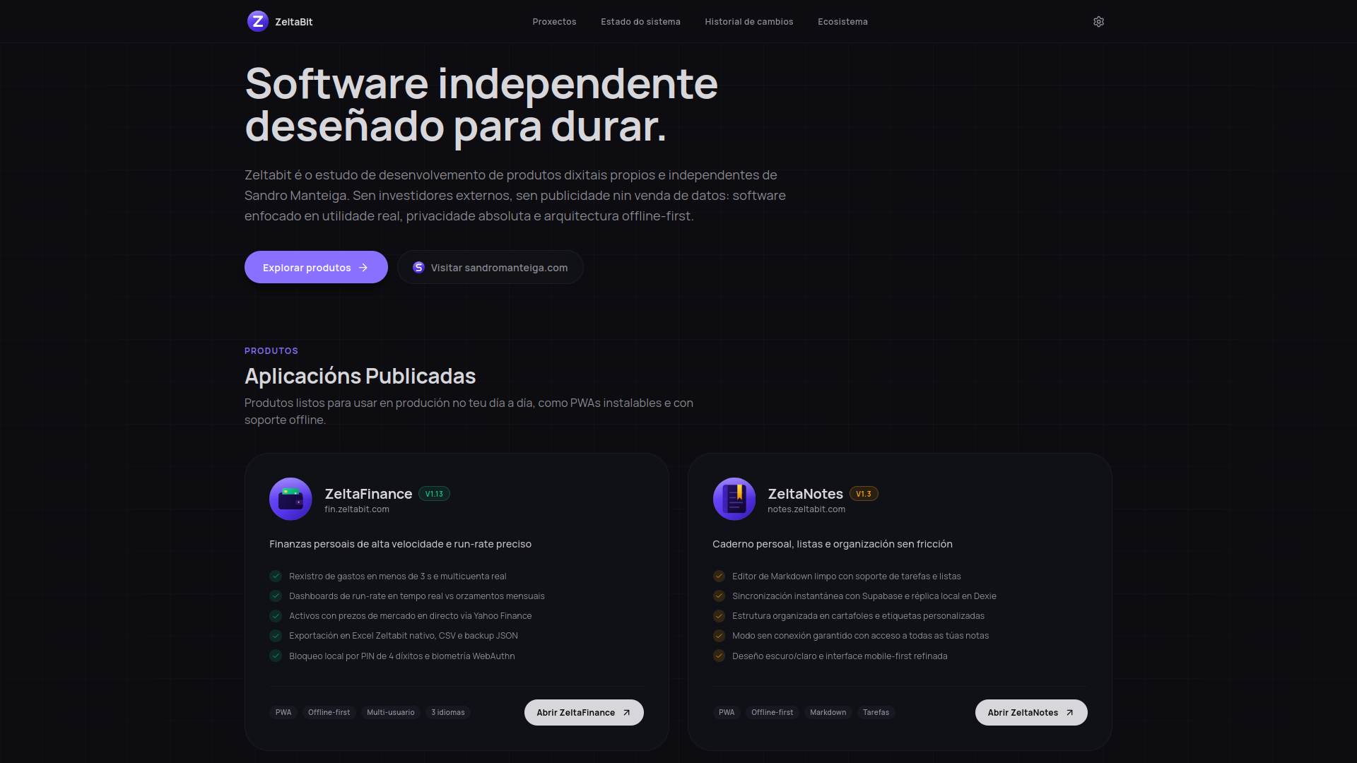 ZeltaBit — Software Studio